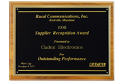 1996 - Supplier Recognition Award 